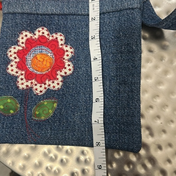 Denim flower purse - Picture 7 of 8